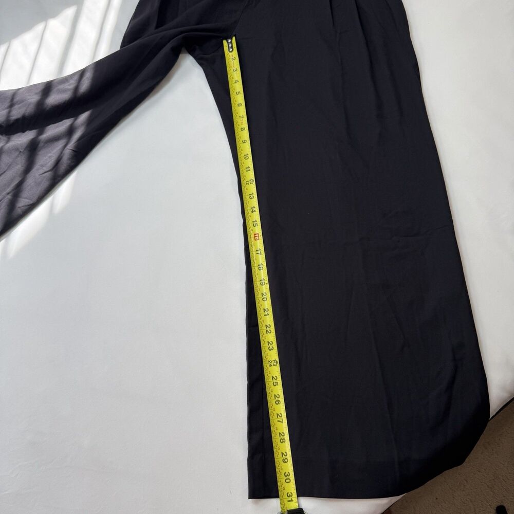 Wildfang The Empower High Waist V-Neck Jumpsuit Black 16 Wide Leg Tailored NWT - Picture 6 of 13